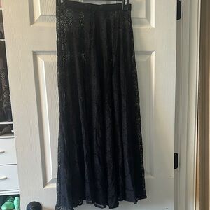 Elegant Black Lace Skirt